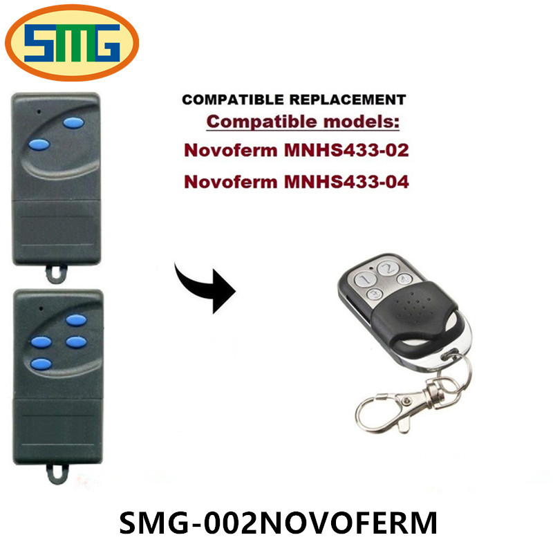 NOVOFERM MNHS433-02 MNHS433-04 Compatible Remote Control 433.92MHz. 